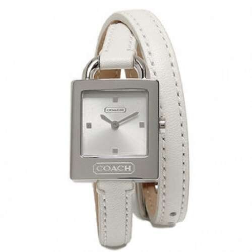Coach White Dial Watch with Cream Leather Strap NWT NEVER WORN Coach Classic White Leather Strap Ladies Watch 14501935 | eBay main image 4