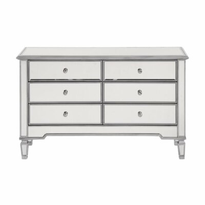 Beaumont Lane 6 Drawer Mirrored Dresser 680270484092 Ebay