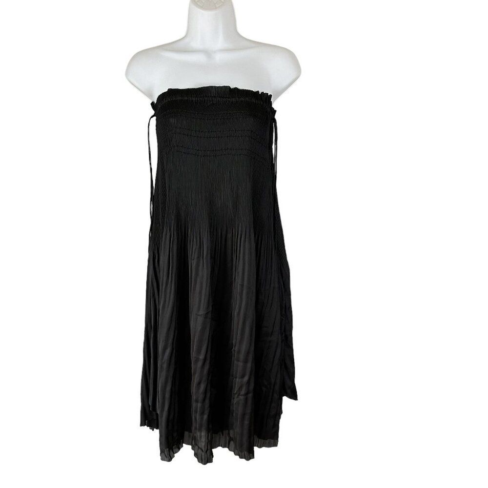 rachel zoe pleated dress Rachel Zoe Black Pleated Mini Dress NWT M Little Black Dress