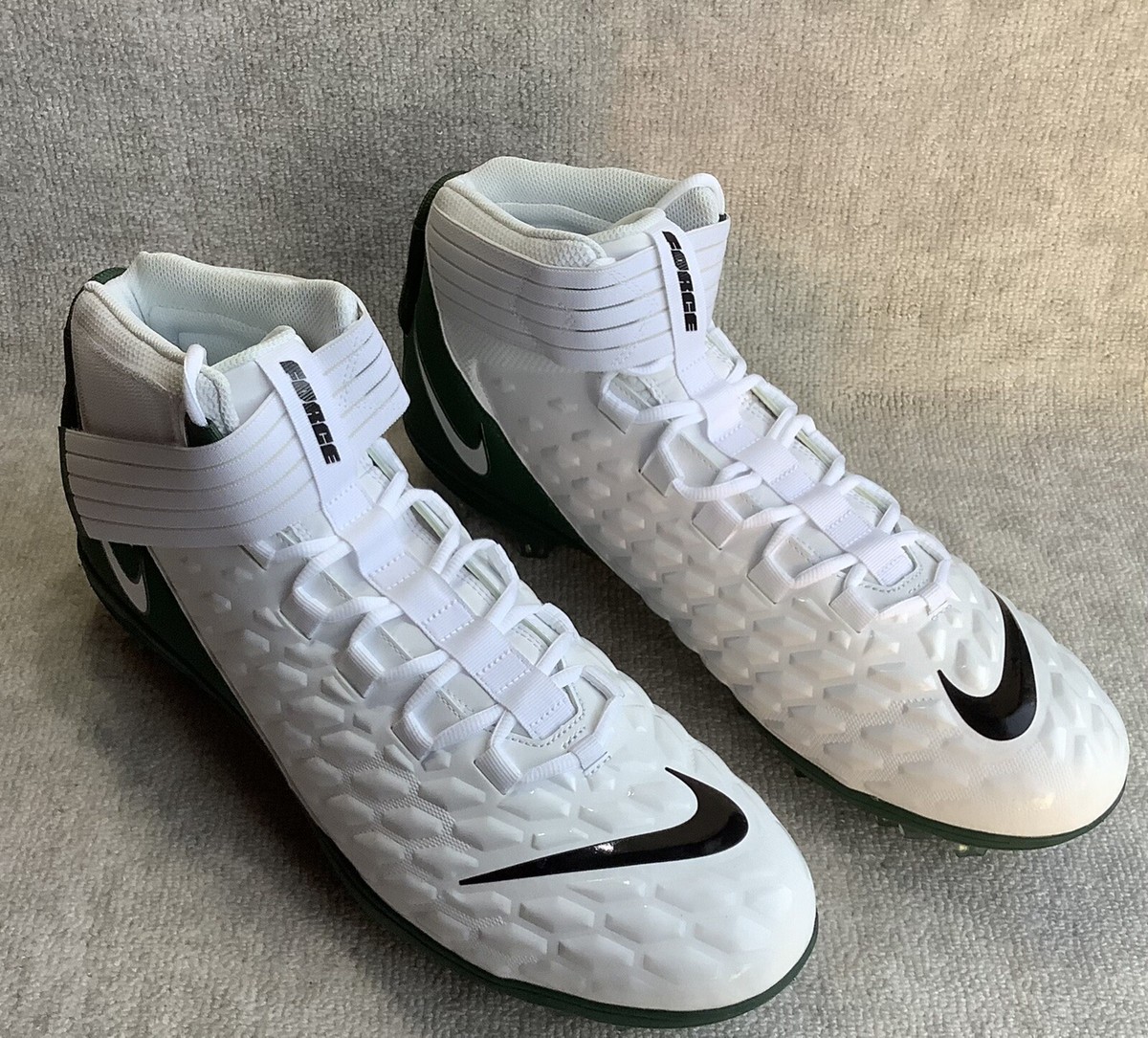 Nike PE Force Savage Pro 2 P Football Cleats White/Green BV3969 107 Men Sz 14.5 Nike PE Force Savage Pro 2 P Football Cleats | Mercari main image 2