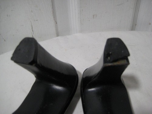 Bruno Magli Black Patent Leather Slingback Heeled Sandal Shoes Women's Size 37.5 - Picture 23 of 23