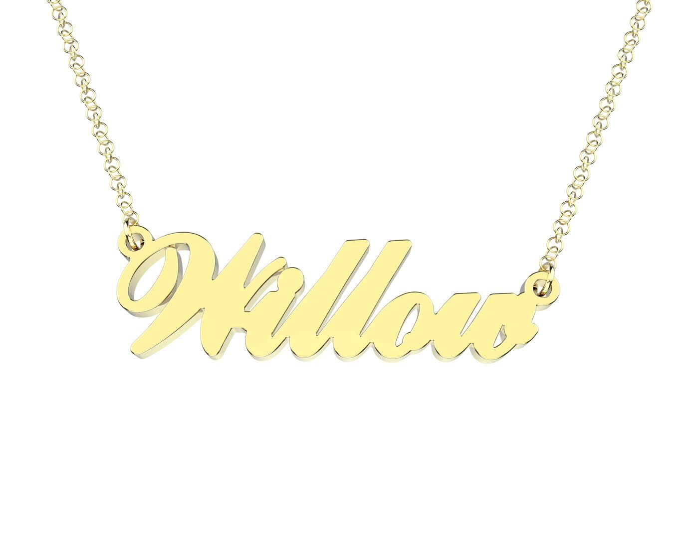 Letter W Personalized Name Necklace Dainty Name Plate Necklace Jewelry Personali