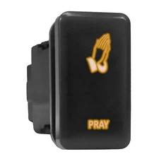 PRAY - Orange Backlit Tall Push In Switch  1.54"x 0.83" (Fit: Toyota)