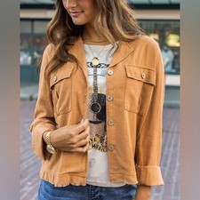 Grace & Lace Linen Safari Jacket Chai Various Sizes