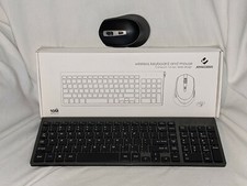 Joyaccess Black Gray Wireless Bluetooth Keyboard And Mouse Combo Full Size