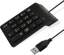 Ultra-Slim Wired Numeric Keypad - Portable 10-Key USB Number Pad for Laptop & PC