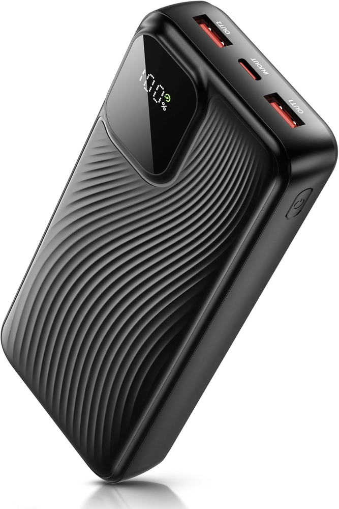 Power Bank 20000mAh 22W Charging Portable External Battery Backup For Cell Phone