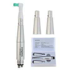 Dental Hygiene Prophy Handpiece Air Motor 4 Holes + 3 Nose Cones Kit 360° Swivel