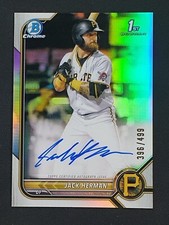 2022 BOWMAN CHROME JACK HERMAN 1ST AUTO REFRACTOR /499 #CPA-JH PIRATES AUTOGRAPH