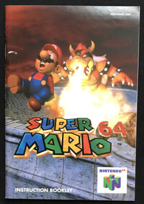 Super Mario 64 (N64, 1996) Instruction Nintendo Videogame MANUAL ONLY