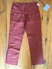 Vera Wang Lavender Label Silk Rust Colored Ankle Pants Size 0/34