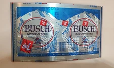 UNROLLED FLAT SHEET BEER CAN BUSCH BAVARIAN BEER misprint 7 up soda