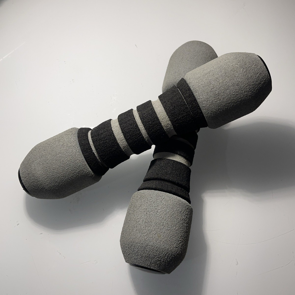 Pair of NIKE DUMBBELLS (3 FITNESS EQUIPMENT Gray Black Stripes