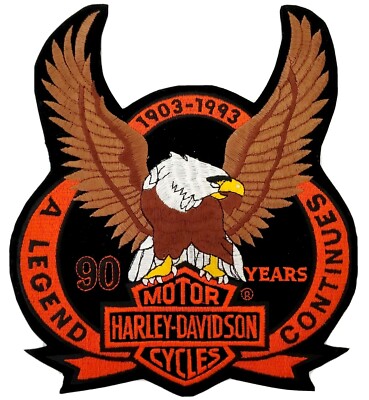NEW VTG HARLEY-DAVIDSON Patch A Legend Continues Eagle Bar Shield 