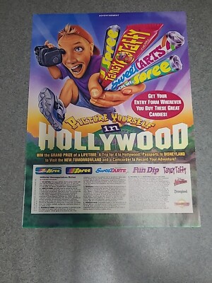 Sunline Candy Contest Hollywood Print Ad 1998 8x11 Great To Frame
