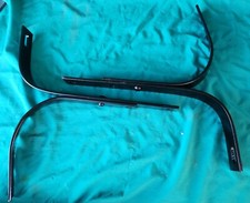  HOLDEN FRONT FX 48-215 FJ BUMPER BAR BRACKETS IRON SET PAIR BLACK POWERCOATED 