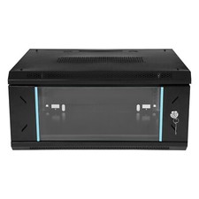 4U Server Cabinet Case Rack Mount Lockable Deep Drawer with Key Glass Door
