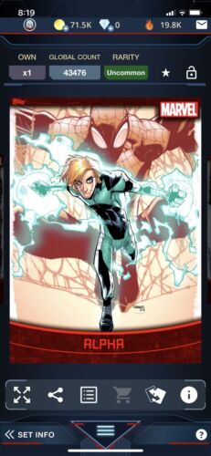 Topps Marvel Collect Digital Decades: 2010's Red Alpha Insert - Picture 1 of 1