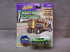 JL JOHNNY LIGHTNING 1996 FRIGHT'NING LIGHTNING GREEN HAULIN HEARSE CADILLAC