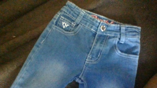 Cowgirl Hardware Size 3T ADORABLE COW PRINT RUFFLE LEG Jeans 5-Pckt AWESOME COND - Picture 3 of 18