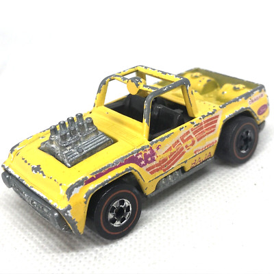 Hot Wheels Redline Baja Bruiser #5 1973 Magenta,White,Yellow Made In Hong Kong