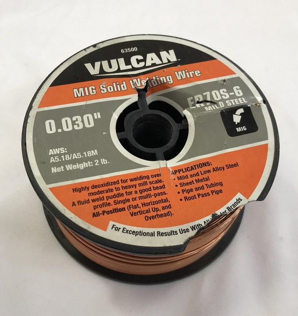 Vulcan .030" Er70s6 MIG Solid Welding Wire 2 Lbs. Roll 172290 for sale