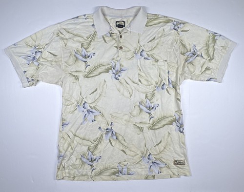 Tommy Bahama Short Sleeve Shirt Mens Adult Large Polo Floral Coconut Buttons - Picture 1 of 6