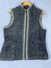 Woolrich Vest Women  s Medium Gray Heather Knit Fleece Mock Neck Full Zip Outdoor