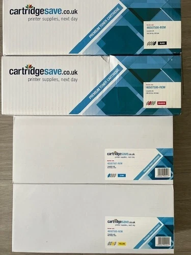 OKI C612 Full 4 Colour Toner Bundle  Part No  46507508 / 7 / 6 /5