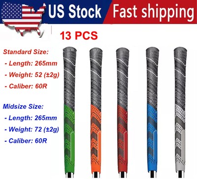 13PCS Golf Grips Golf Club Grip Anti-Slip MCC PLUS4 Premium Rubber 60R Golf Grip