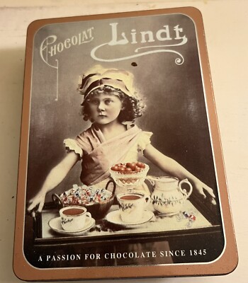 Vintage Lindt Swiss Premium Chocolate Tin A Passion For Chocolate Since 1845