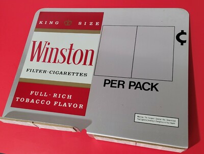 menthol winston cigarettes VINTAGE WINSTON CIGARETTE & SALEM MENTHOL CIGARETTE 🚬 🚭 STORE DISPLAY  (NICE)