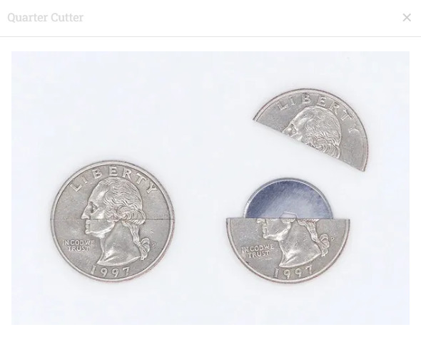 Quarter cutter covert knife escape & evasion spy gadget