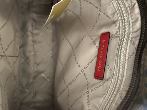 Bolso Bandolera Michael Kors Jet Set Viaje Grande Marrón MK Rojo Brillante - Imagen 16 de 22