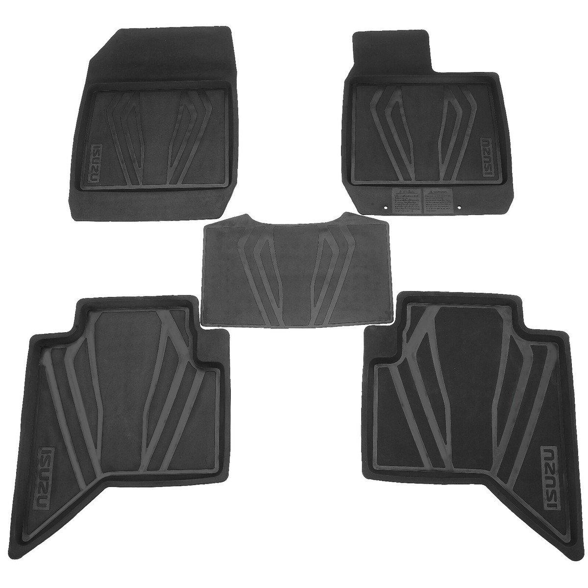 Sunset Sea 4PCS Heavy Duty Front & Rear Rubber Floor Mats For Car SUV Van Truck All Weather Protection Universal Fit