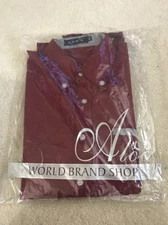 VSKA Red Button Down Mens Dress Shirt  XXL Brand New Ships N 24h