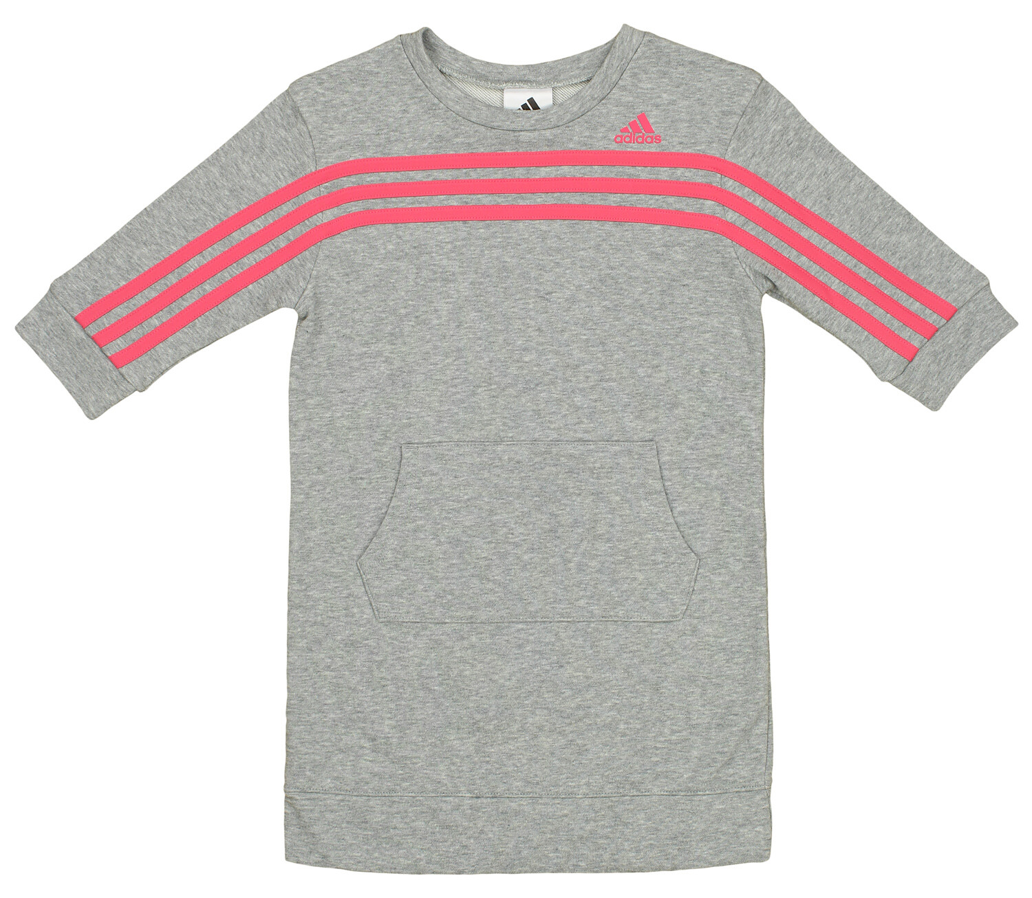 Платье из французской махровой ткани Adidas для малышей (2–4 года), серое