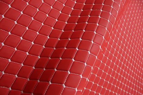 Quilted Vinyl Grain Faux Leather Upholstery Fabric Diamond | 2"x2" -4mm Foam 55" - Picture 152 of 199