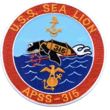 4.75" NAVY USS APSS-315 SEALION EMBROIDERED PATCH