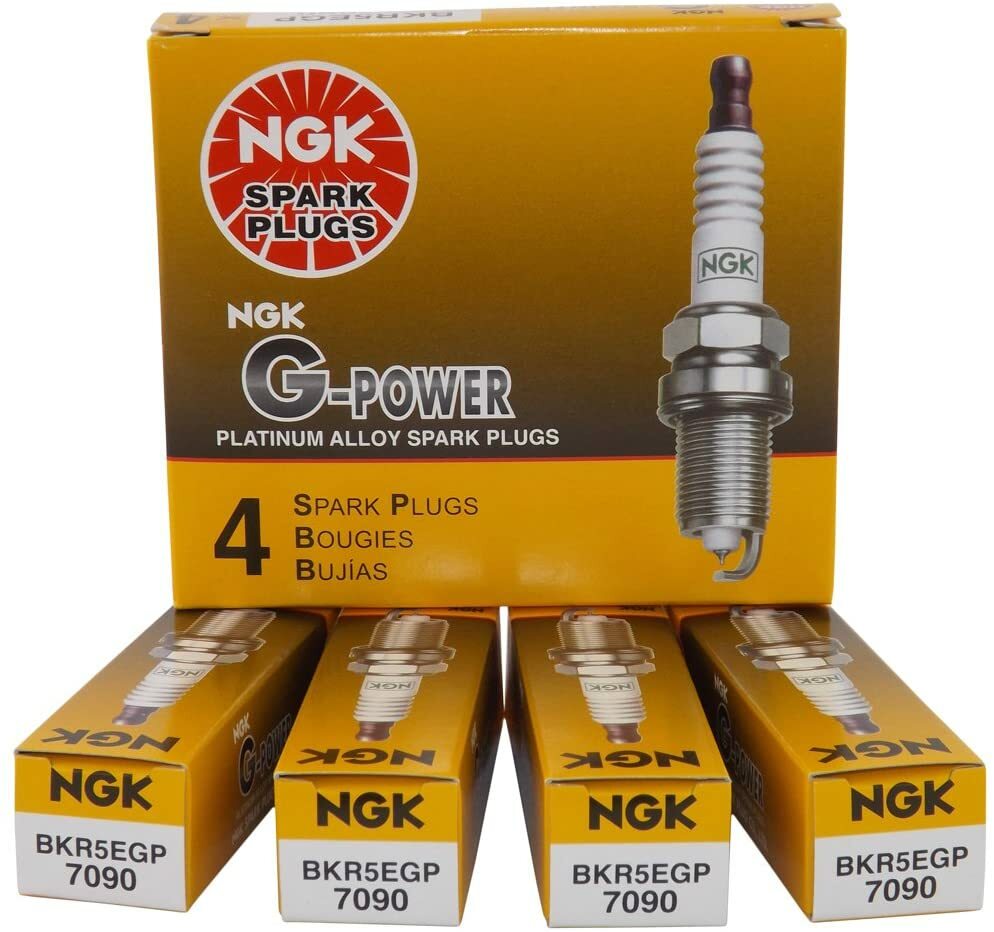 4 Pack NGK 7090 BKR5EGP G-Power Platinum Spark Plug New Free Shipping USA