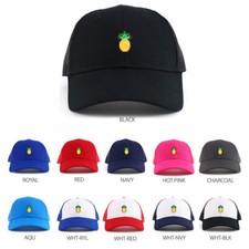Pineapple Patch Youth Size Cotton Twill 6 Panel Mesh Baseball Cap- FREE SHIPPING