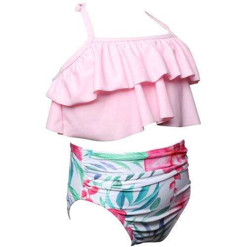Women's Swimsuit Beachwear Lotus Leaf Matching Summer Family Swimwear Bikini Set - Picture 14 of 28