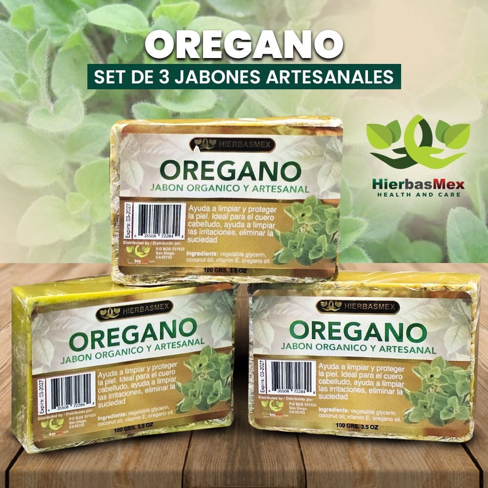 Jabon de Oregano Set de Jabones Herbal Oregano Soap Bar