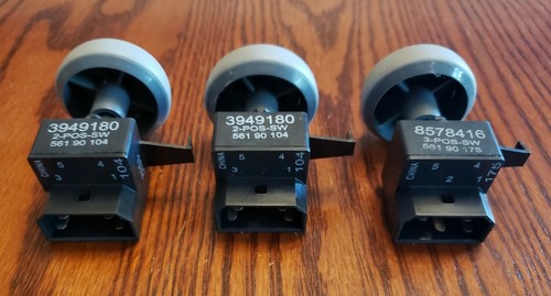 WHIRLPOOL WASCHMASCHINENSCHALTER 3-TEILIG # 3949180 8578416 - Bild 2 von 4