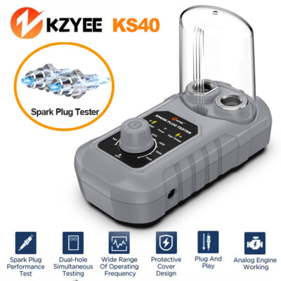 KZYEE KS40 Auto/Motorrad Zündkerzenprüf 0-6000RPM einst Doppelloch-Detector