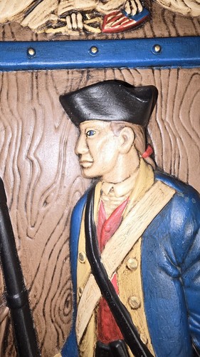 Vintage Ceramic Handpainted Soldier Wall Plaques Set Of 2 - Picture 4 of 6