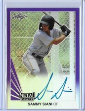 2019 Leaf Metal SAMMY SIANI Throwback Purple Prismatic Auto RC 17/25 Pirates