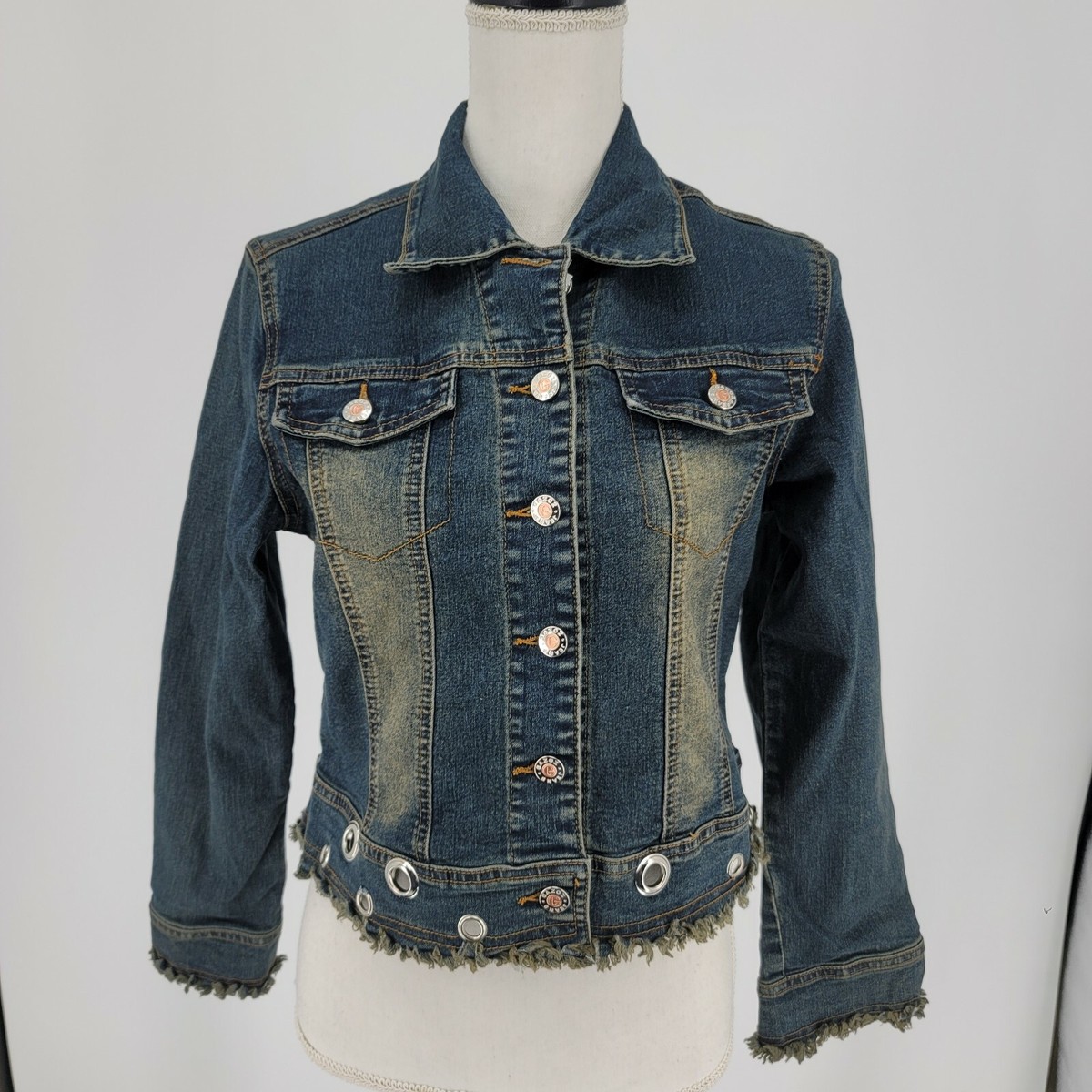 専用ページ11 Gazoz Vtg 80's Denim Jacket Fringe Hem Intentional Fading Women's