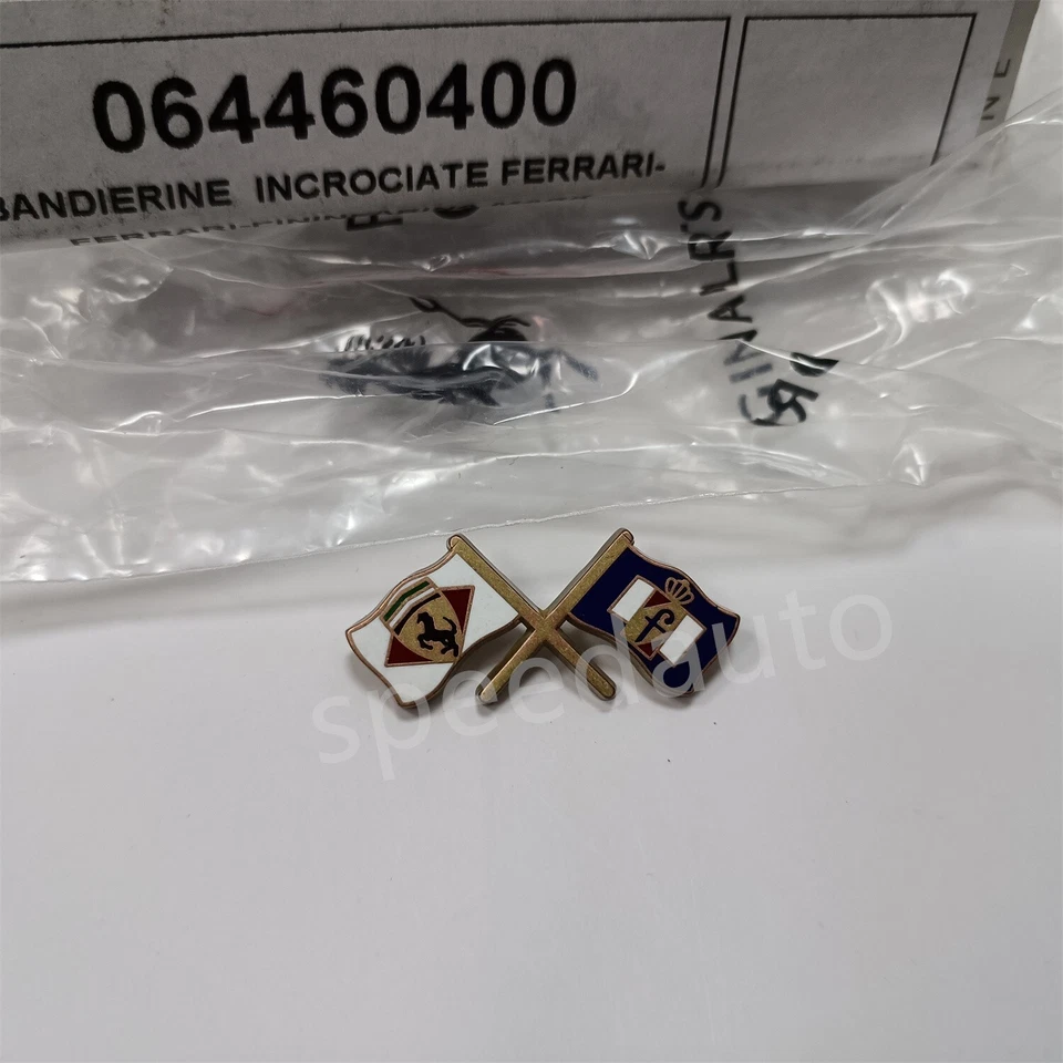 Ferrari 355 360 430 599 612 Pininfarina Banderas Insignia 35mm Banderas Cruzadas #64460400 Foto 3 de 4