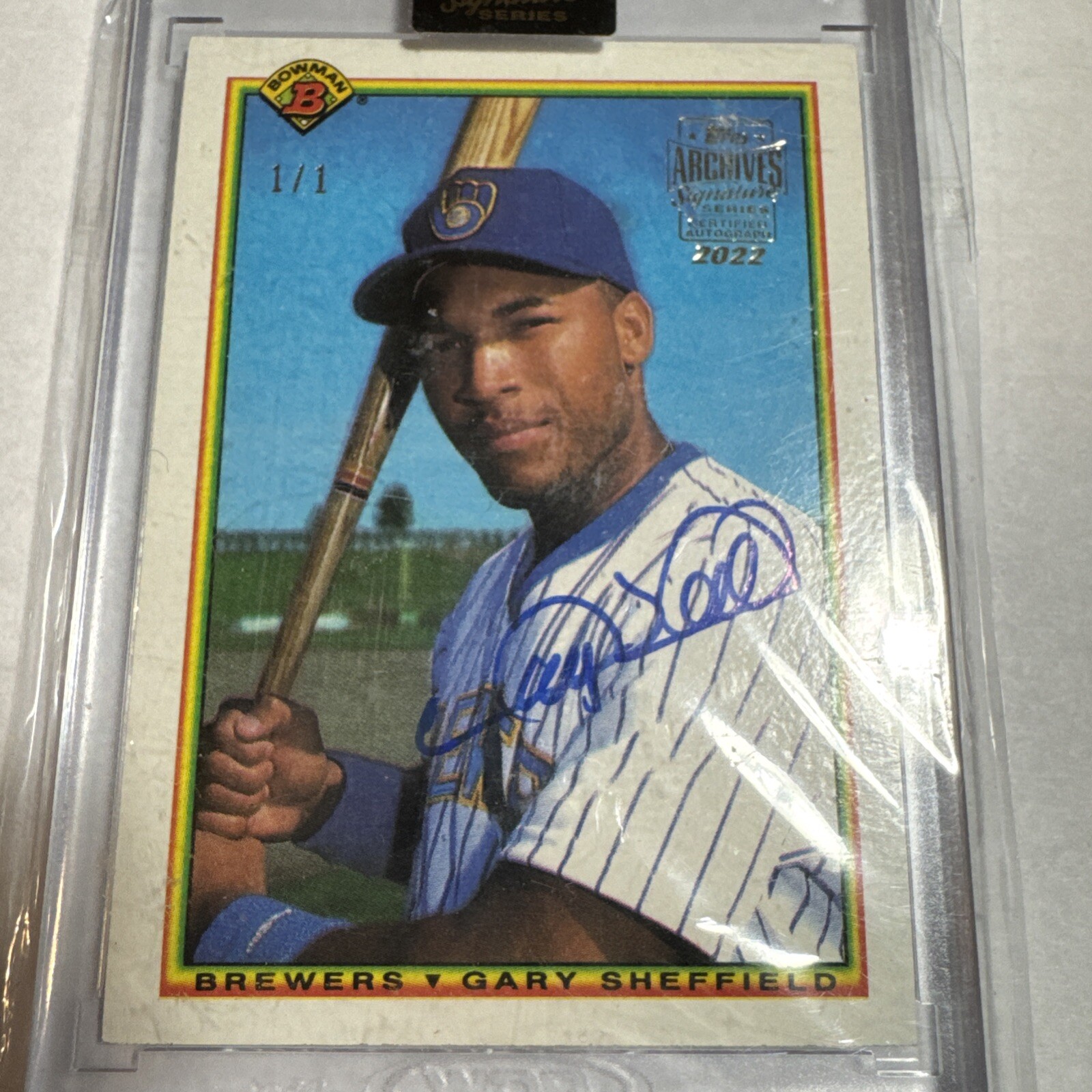 Gary Sheffield 2022 Topps Archives 1/1 Autographed Card 💎 Best Offer